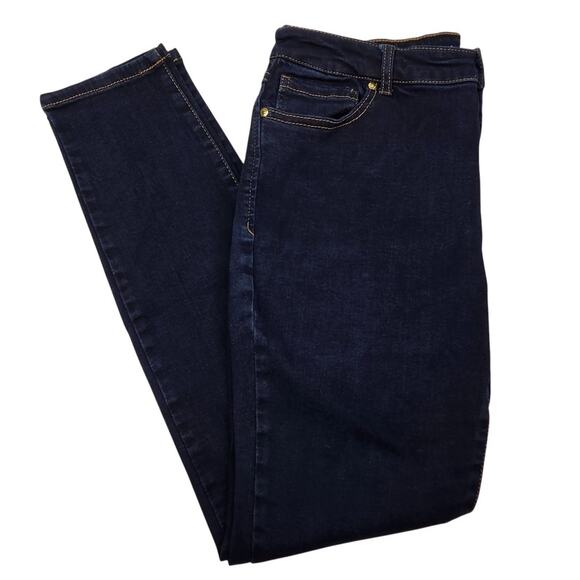 INC International Concepts Regular Fit Dark Wash Skinny Jeans Stretch Size 12 - Picture 1 of 11